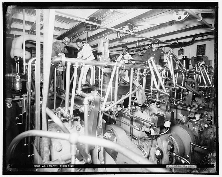 File:U.S.S. Newark, engine room.jpg