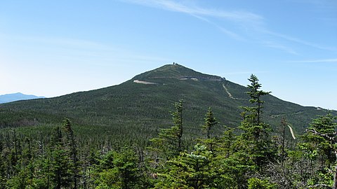 Whiteface Mountain and the Veterans Memorial Highway as seen from Esther Mountain