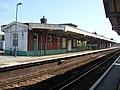 Seen from Platform 3, the buildings and canopy on the island platform (Platforms 1 and 2) on 22 April 2007