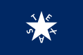 The purported first official flag of the Republic of Texas, reportedly designed by General Lorenzo de Zavala