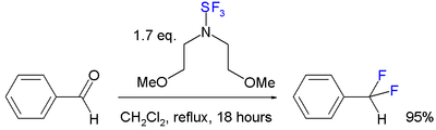 bis(2-methoxyethyl)aminosulfur trifluoride reaction