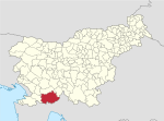 The location of the Municipality of Ilirska Bistrica