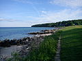 Around the city of Aarhus, the coast has been secured from erosion.