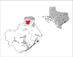 Location of Manvel, Texas