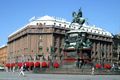 Image 4Hotel Astoria and statue of Tsar Nicholas I in Saint Petersburg, Russia (from Hotel)