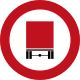 Vehicles transporting hazardous materials are prohibited