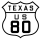 Alternate U.S. Highway 80 marker