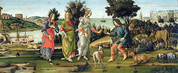 El juicio de Paris, de Botticelli.