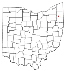 Location of Leavittsburg, Ohio