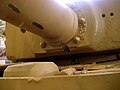 The damage that immobilized the turret on Tiger 131.