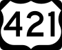 U.S. Highway 421 marker