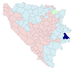 Location of Višegrad in Republika Srpska