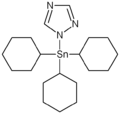 Azocyclotin, a white solid, used as a long-acting acaricide for control of spider mites on plants