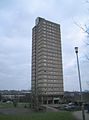 The tower block in Cwmbran