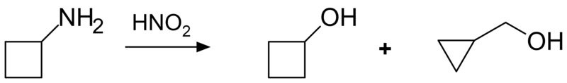 Файл:Cyclobutanol by Demjanov rearrangement.png