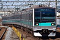 A Jōban Line/Tokyo Metro Chiyoda Line E233-2000 series set in April 2019