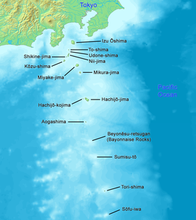 Mapa del archipiélago Izu