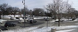 Panoramic view of Tenley Circle