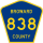 County Road 838 marker