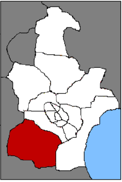 Location of the county in Tianjin Municipality