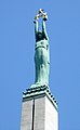 Top of Freedom Monument in Riga, Latvia.