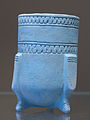 Egyptian blue goblet from Mesopotamia, 1500-1300 BC. This was the first synthetic blue, first made in about 2500 BC.