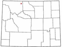 Location of Powell, Wyoming