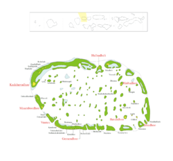 Location of Aloofushi and Dhaalu Atoll