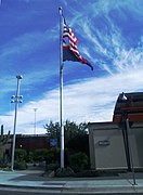 The Flagpole was built in December 1941, the Base Flagpole is significant as an object for its important symbolic and traditional associations with the origins and history of Williams Air Force Base (now Phoenix-Mesa Gateway Airport). The pole was erected by Del E. Webb Construction Company. Listed in the National Register of Historic Places – 1995 Reference 95000744.