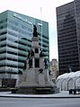 One Kennedy Square (left) by S. Kenneth Neumann and1001 Woodward by the SmithGroup - Michigan Soldiers' and Sailors' Monument (1872).