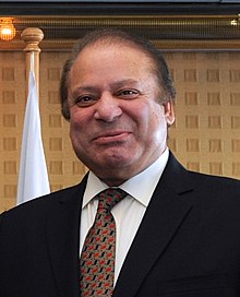 U.S. Secretary of State John Kerry (not shown) and Pakistani Prime Minister Nawaz Sharif shake hands before beginning a bilateral meeting on the margins of the Nuclear Security Summit at The Hague, the Netherlands, on March 24, 2014. [State Department photo/ Public Domain].