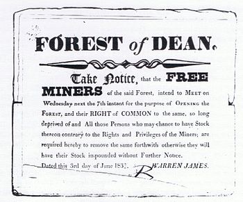 Warren James' notice to the Free Miners