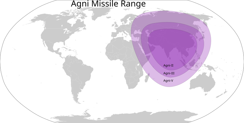 Archivo:Agni missile range.svg