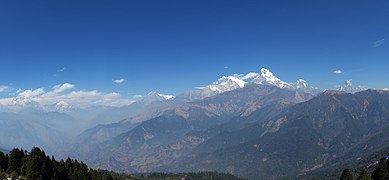 The Annapurna massif, seen from Poon Hill