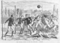 Image 25From 1866 to 1883, the laws provided for a tape between the goalposts (from Laws of the Game (association football))