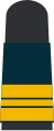 c. Dark-blue basic textile with gold-yellow emblems – Navy (here: captain lieutenant, ship-parka)