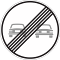 End of overtaking prohibition