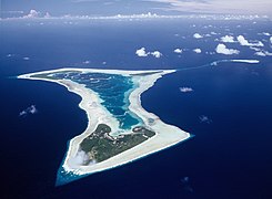 Aerial photograph of Pukapuka