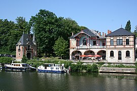 View of the Saar River and the casino