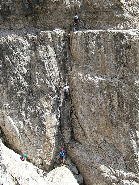 File:Via Ferrata ladder Brenta.jpg