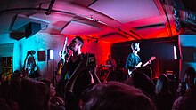 Wild Cub performing at Lambert's BBQ in 2014