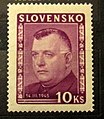 Stamp of Slovak Republic issued March 14, 1945 in the value 10 slovak koruna