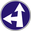 Proceed straight or turn left