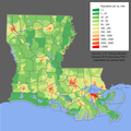 Image 40Louisiana's population density (from Louisiana)