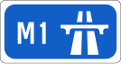 M1 motorway shield}}