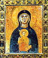 Madonna Nicopeia --from nike- meaning "victory" + -peia "bearer"—Icon by Luca Cancellari (12th century)