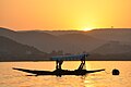 A shikara on Lake Pichola, Udaipur