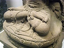 Clothing detail of 13th-century East Javanese Prajnaparamita statue, National Museum of Indonesia, Jakarta