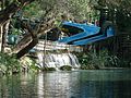 Spring water from the slides runs straight into the river.