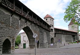 Part of Lower Town city wall.